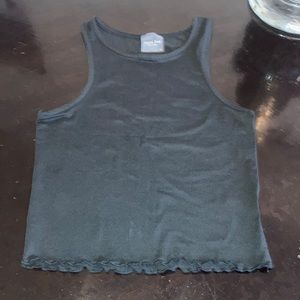 Cropped tank top black for women
